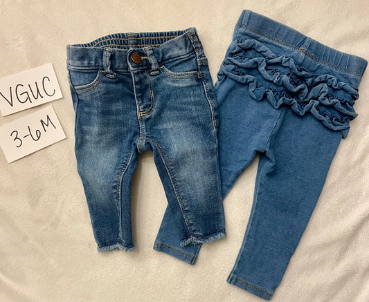 Old Navy & Cat and Jack 3-6M girls jeans