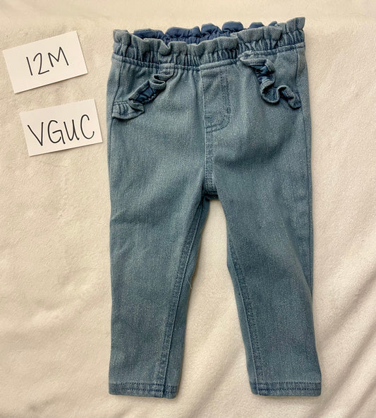 Cat and Jack Girls 12M jeans
