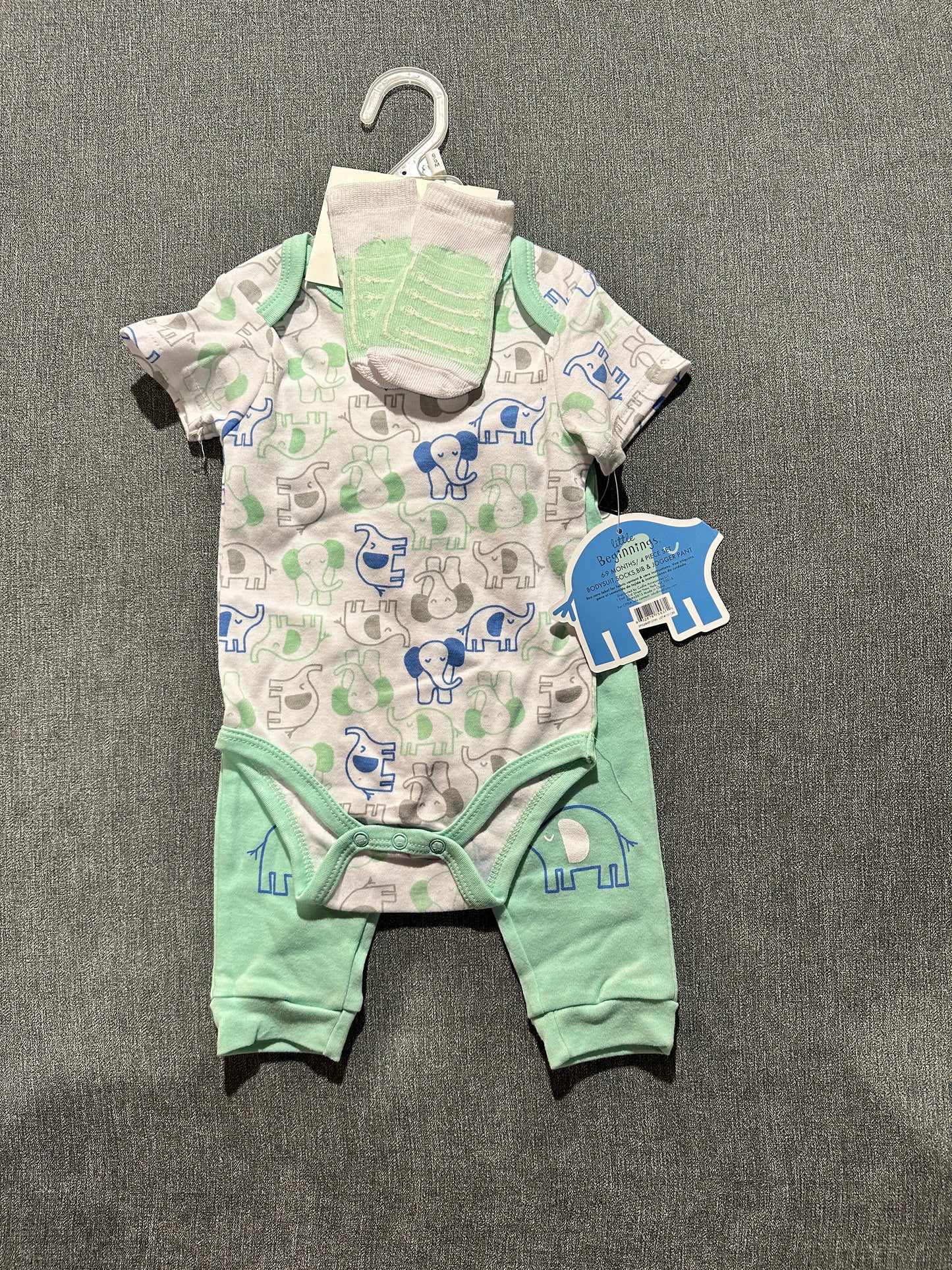 Boys NWT 6-9 month bodysuit and pant set