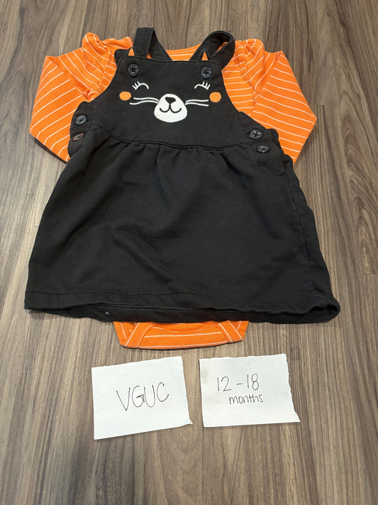 #138 - 12-18 Mo - VGUC Carters - Cat Jumper + LS Bodysuit - PU 45236