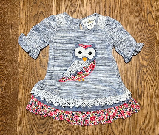 Rare Editions Girls 2T Owl Shirt