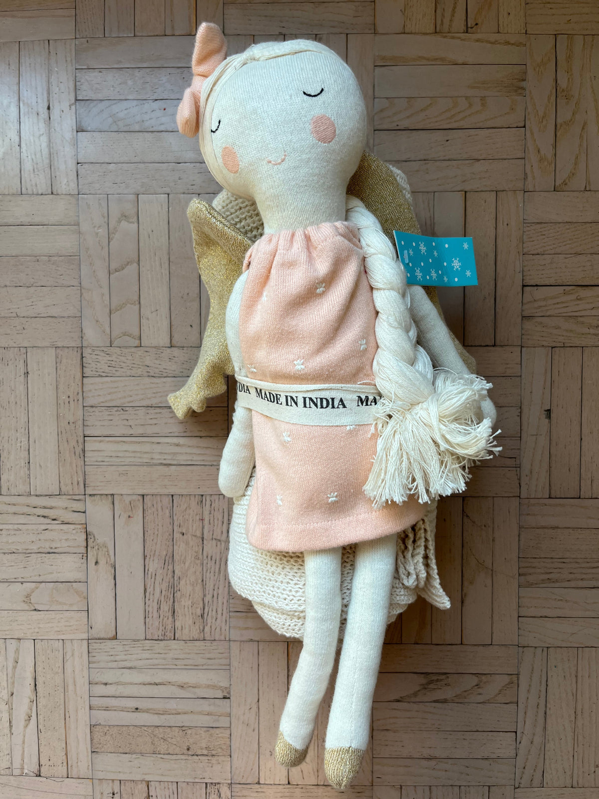 #195 NWT Angel Doll Stuffie with Cream Blanket