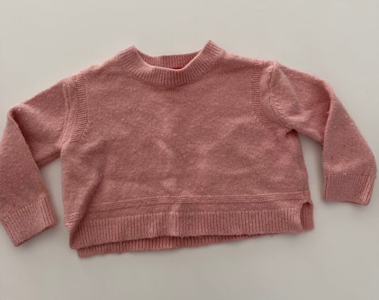 #117, Girls 4T, Boden light pink cropped sweater, GUC