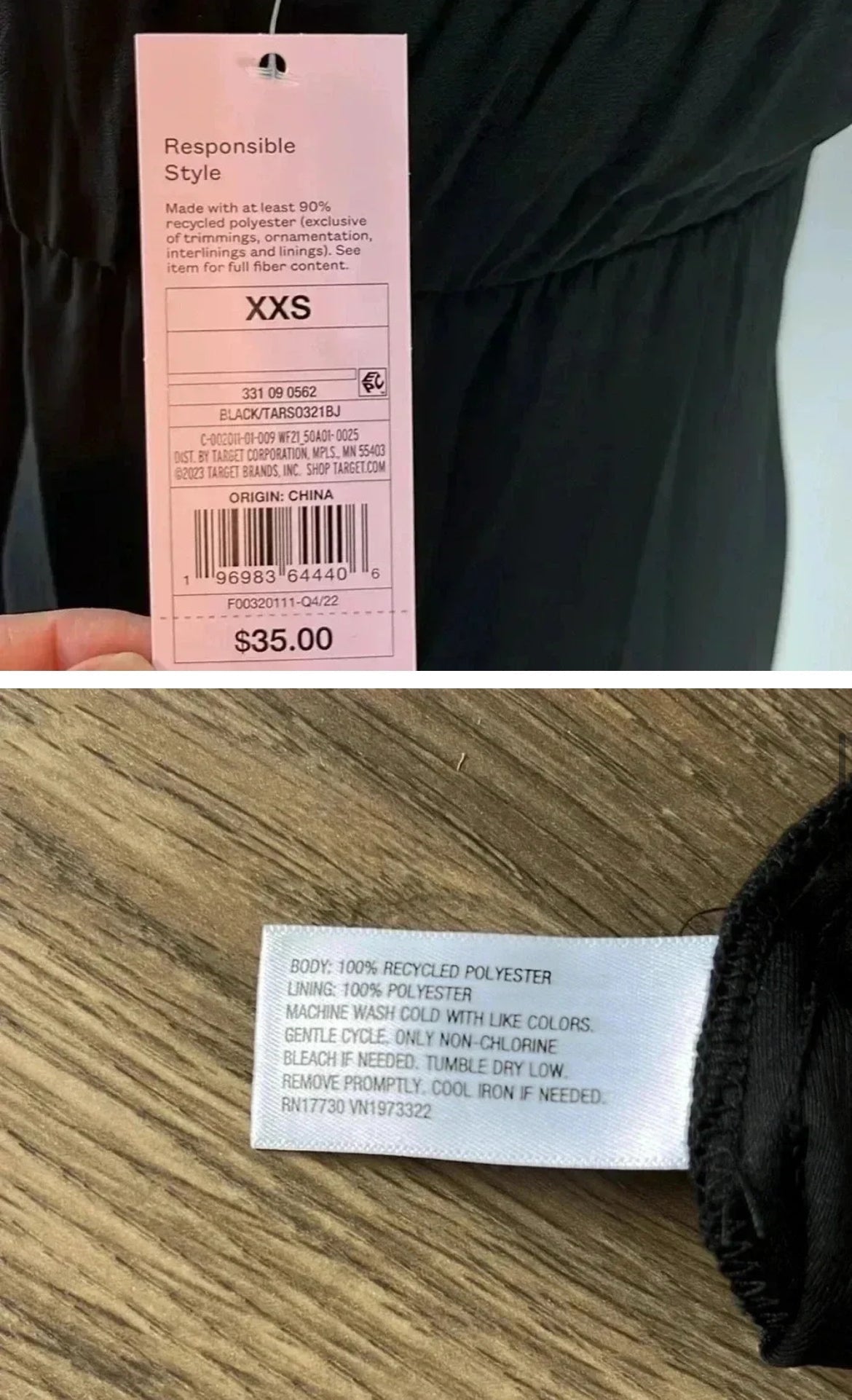 Seller#213 NWT Size XXS Sleeveless black midi high-low dress