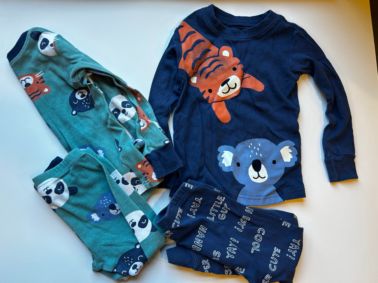 Seller #21 Boys 24mo (2 sets) animal Carters pajamas
