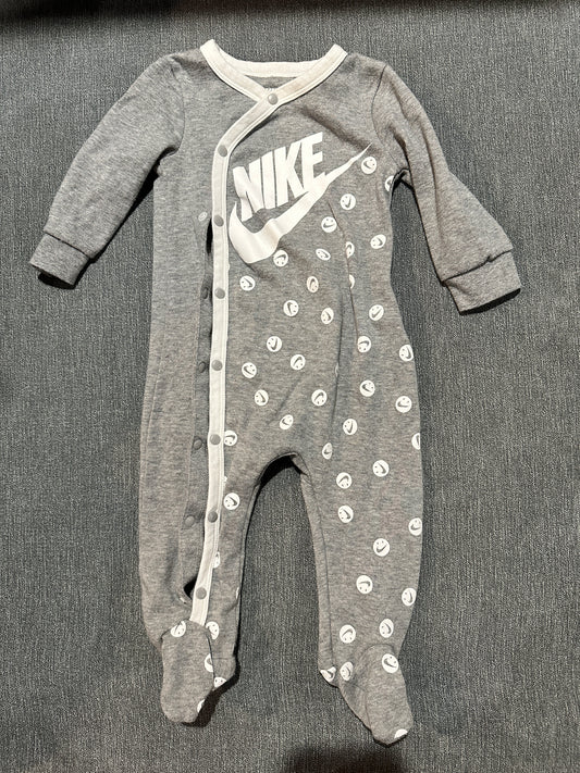 9 month gray Nike footed sleeper