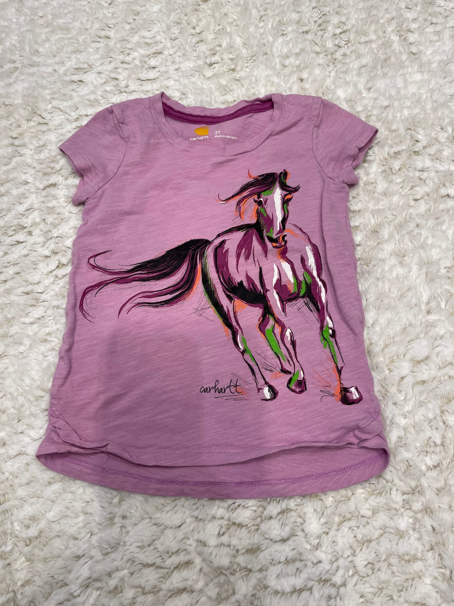 3T carhartt horse tshirt
