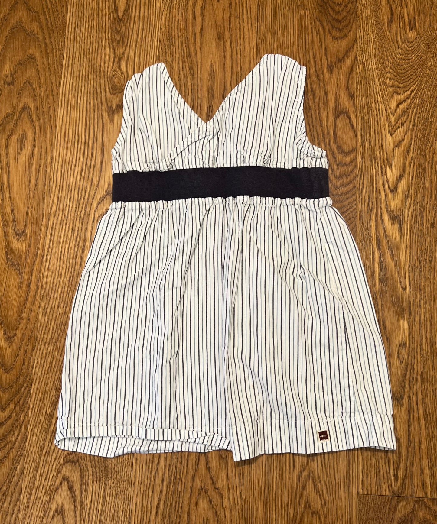 Tea Collection Girls 3T Striped Navy/White Dress