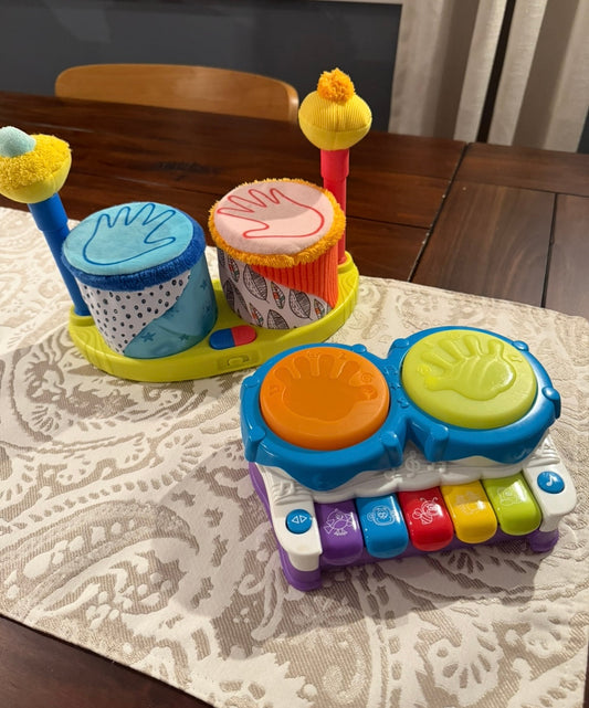 #51 REDUCED Baby Drum Set and Piano Musical Toys Bundle