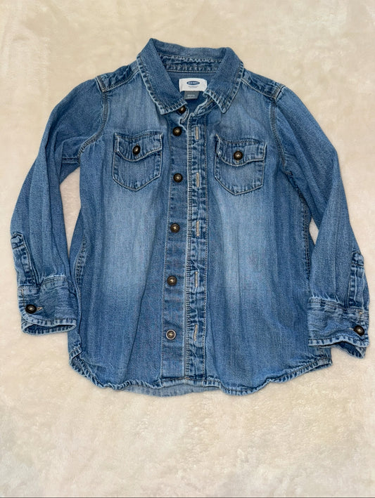 #46 Girls 5T oldnavy seminal button down euc