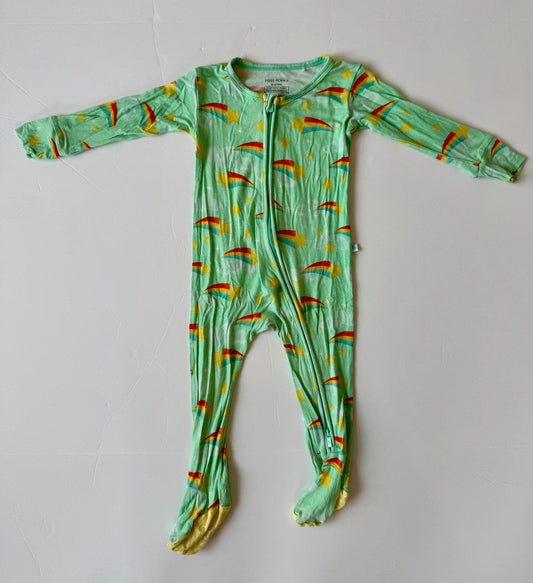 #190 REDUCED PoshPeanut 18-24 Bamboo Footie Shooting Star Sleeper