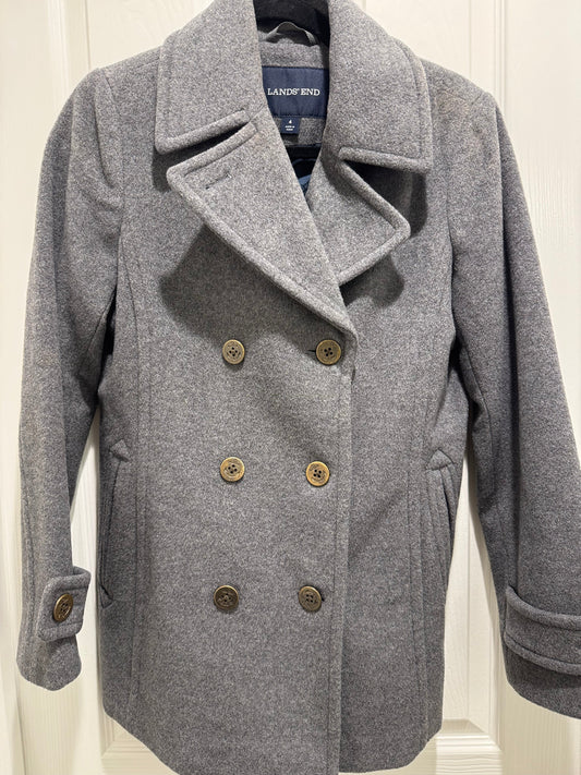 #53 reduce women’s gray dress coat size 4