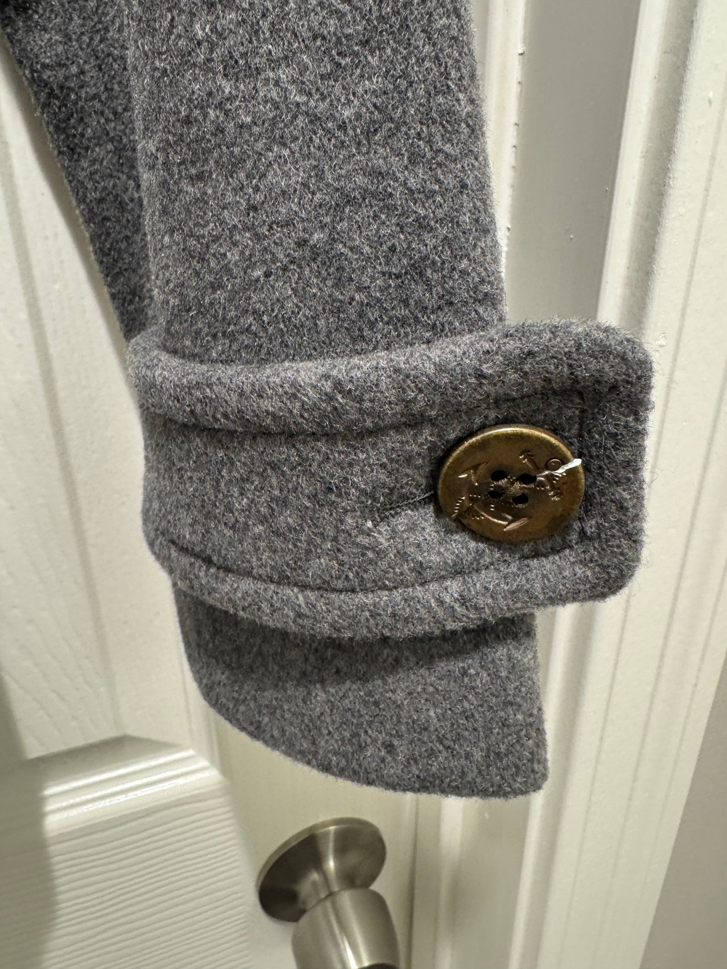 #53 reduce women’s gray dress coat size 4