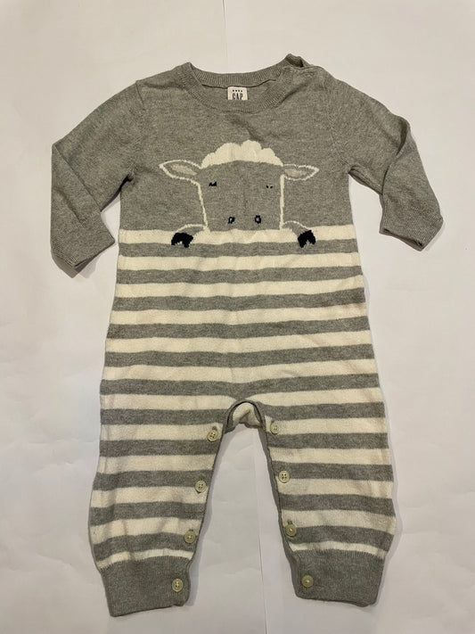 #126 Boys Baby Gap 6-9M (9M) Sheep Sweater Onsie