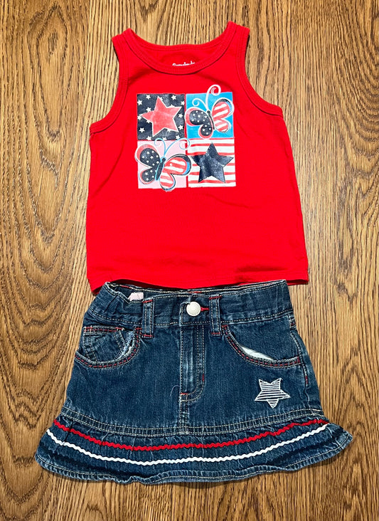 Girls 2T Fourth of July / Memorial Day / Labor Day / Holiday Outfit