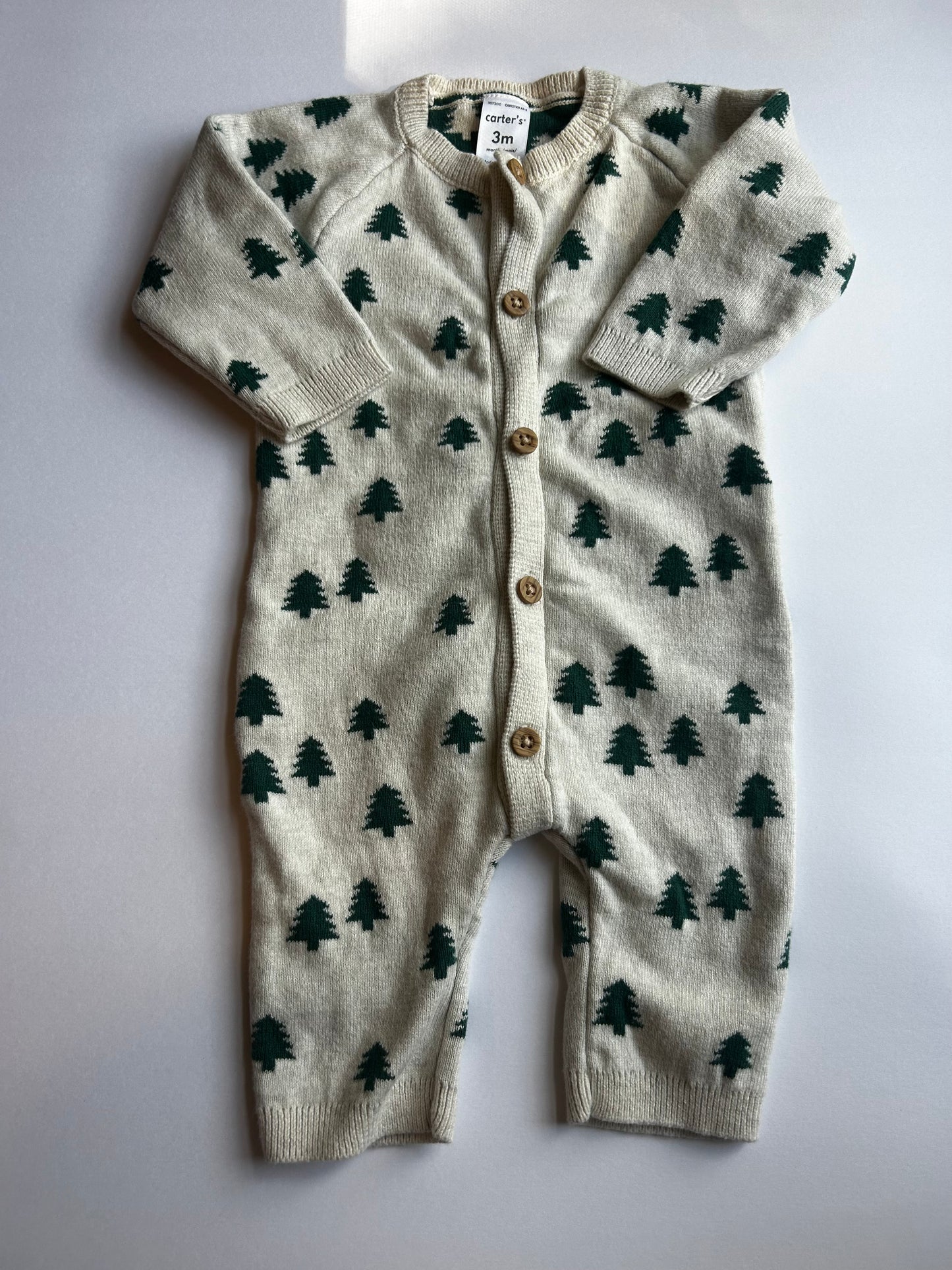 Seller #21 Carters winter trees size 3mo one piece sweater