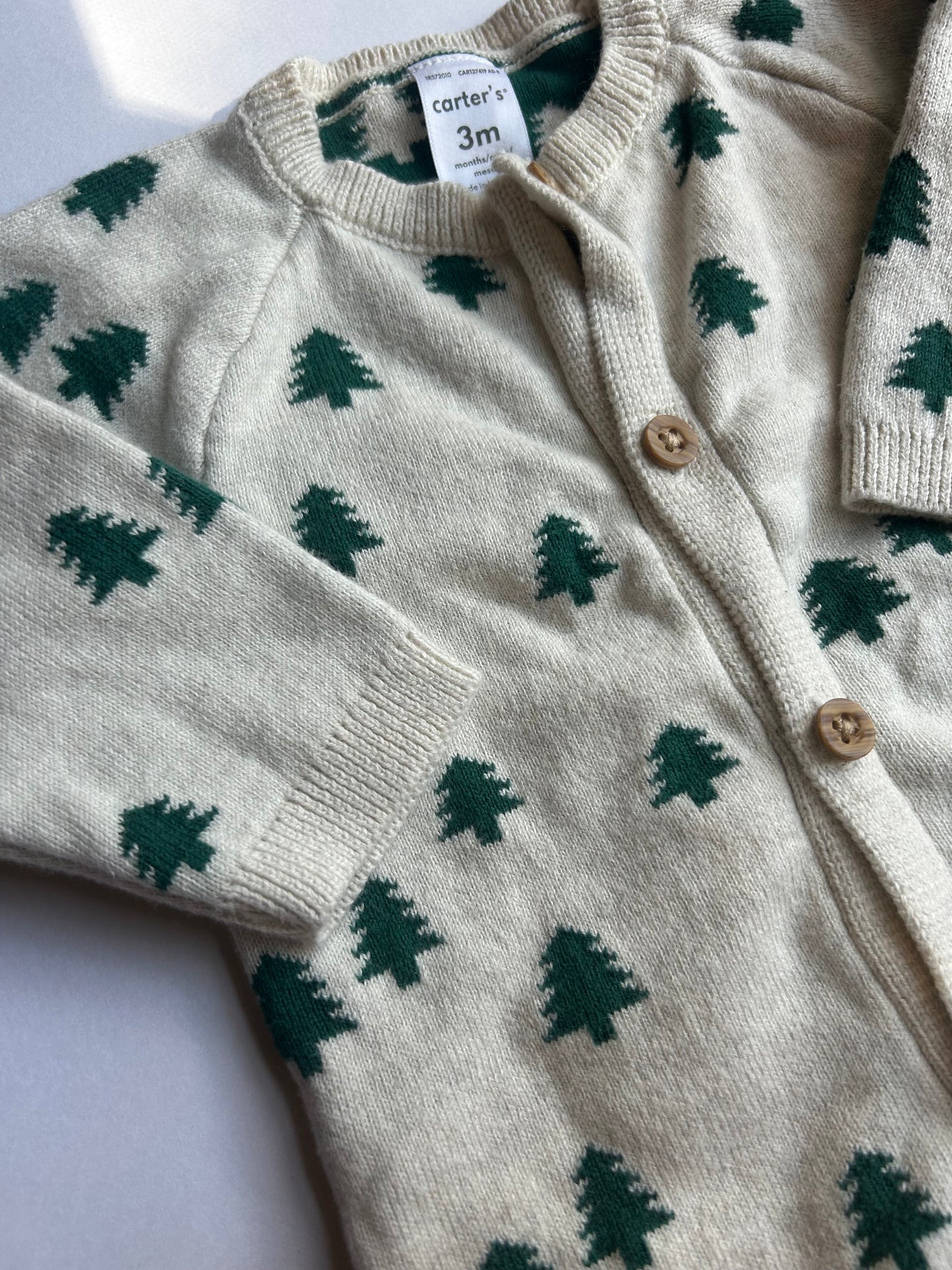 Seller #21 Carters winter trees size 3mo one piece sweater