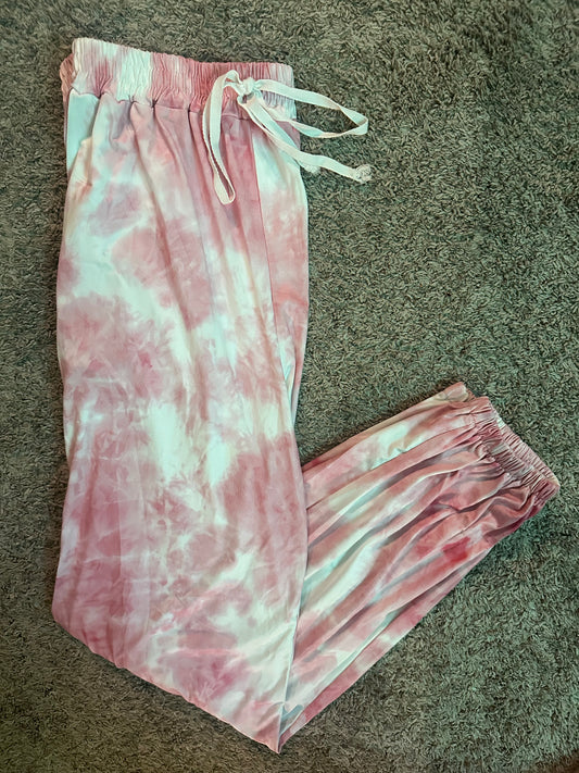 #77 EUC Pink Tie-dye Joggers from SHEIN, Women’s Medium