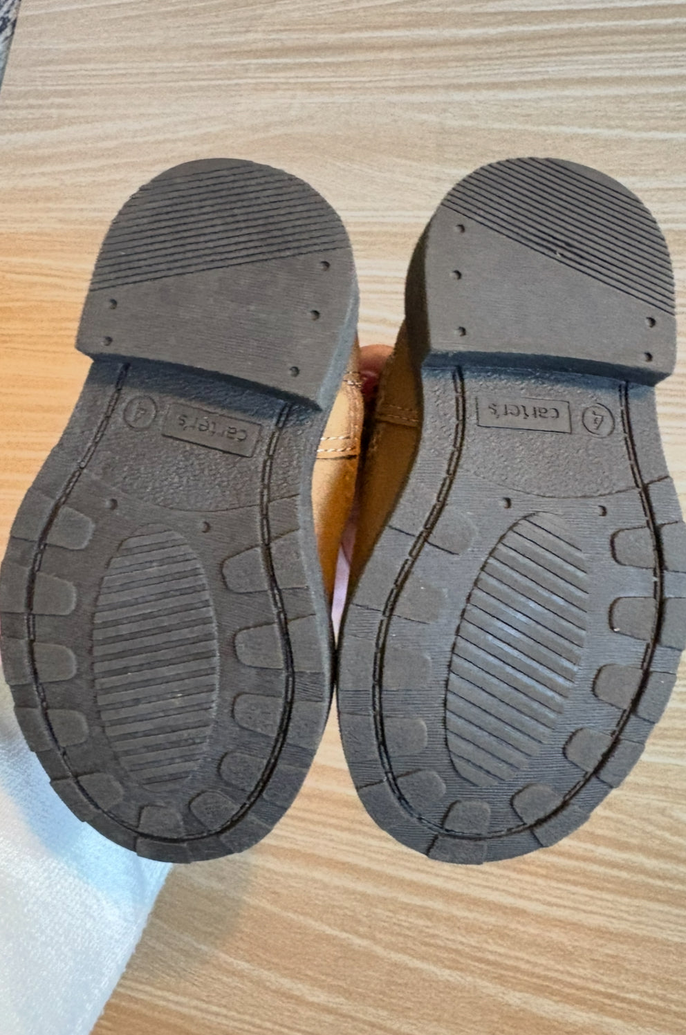 #102 Carters Brown Suede Ankle Boots Toddler Girls Size 4