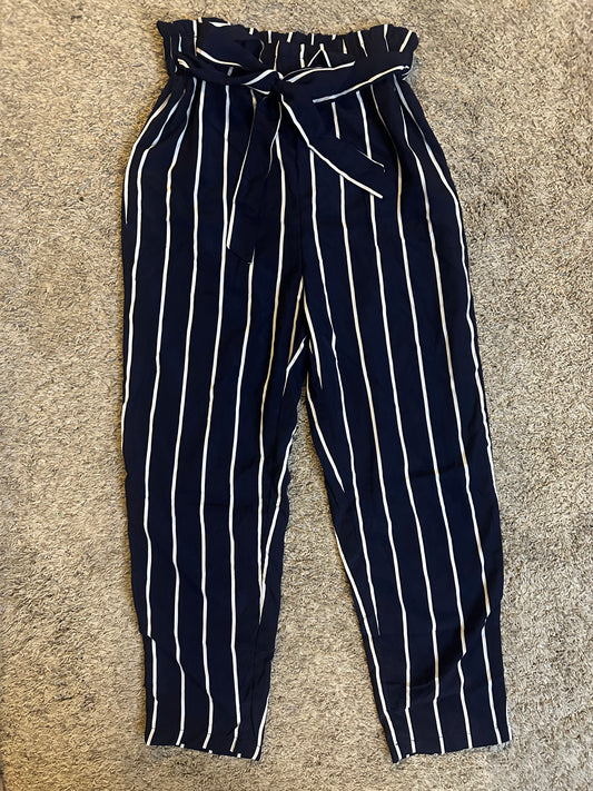 #77 EUC Navy Striped Pants from SHEIN, Women’s Medium