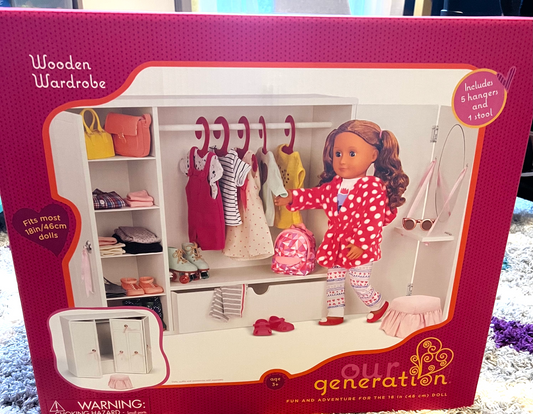 Our Generation Wardrobe Closet for 18 inch dolls NEW NIB