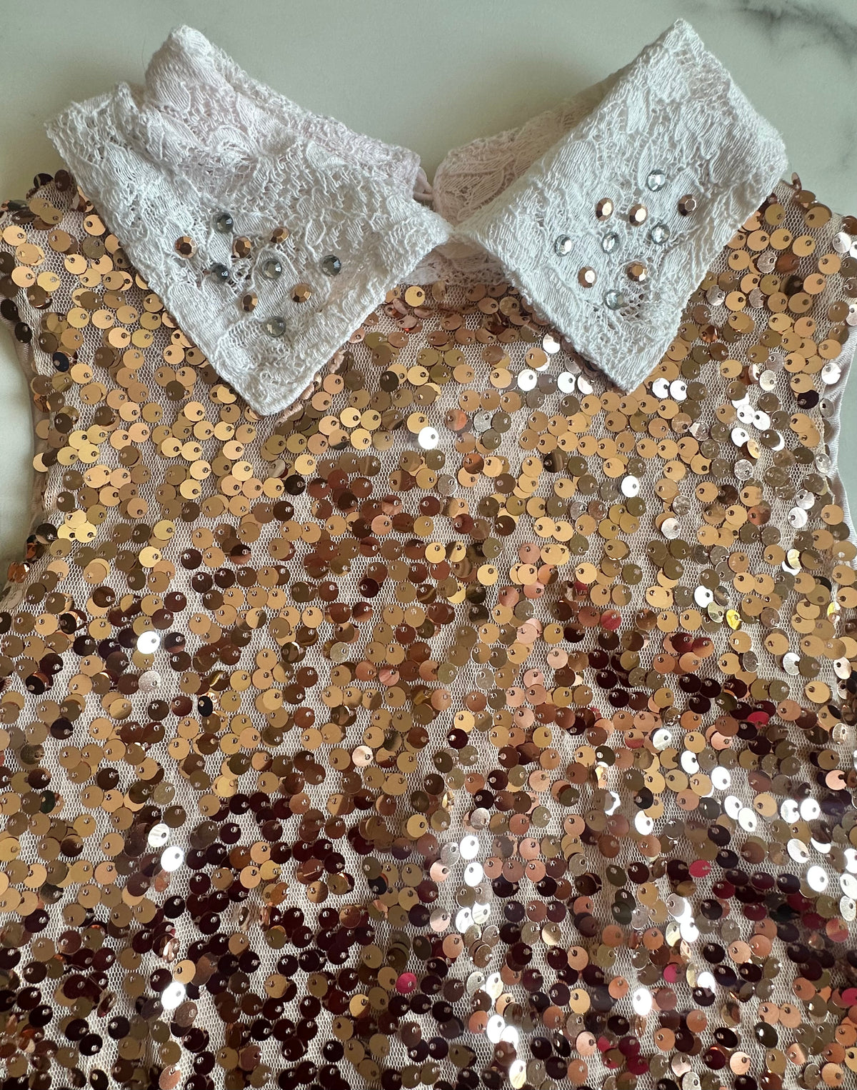 Seller #58 Girls gold sequin dress size 7