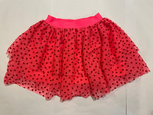 #126 Girls Cat & Jack 5T Valentines Skirt EUC