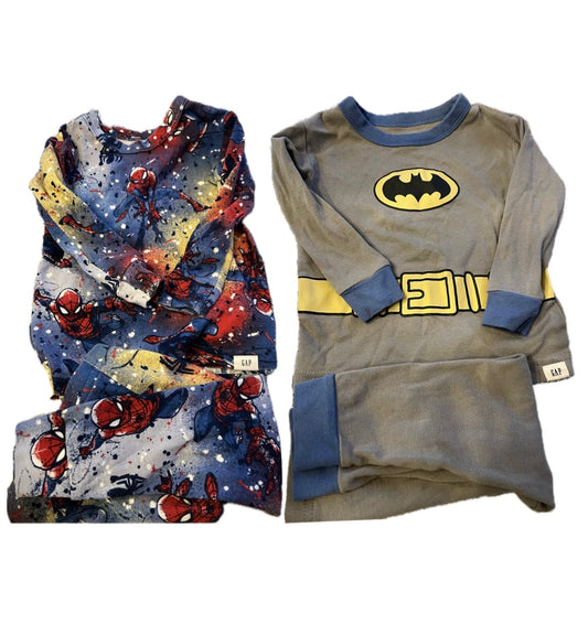 REDUCED Baby Gap BOY Marvel & DC  2 Piece Pajamas sets ( Bundle of 2)12-18mos