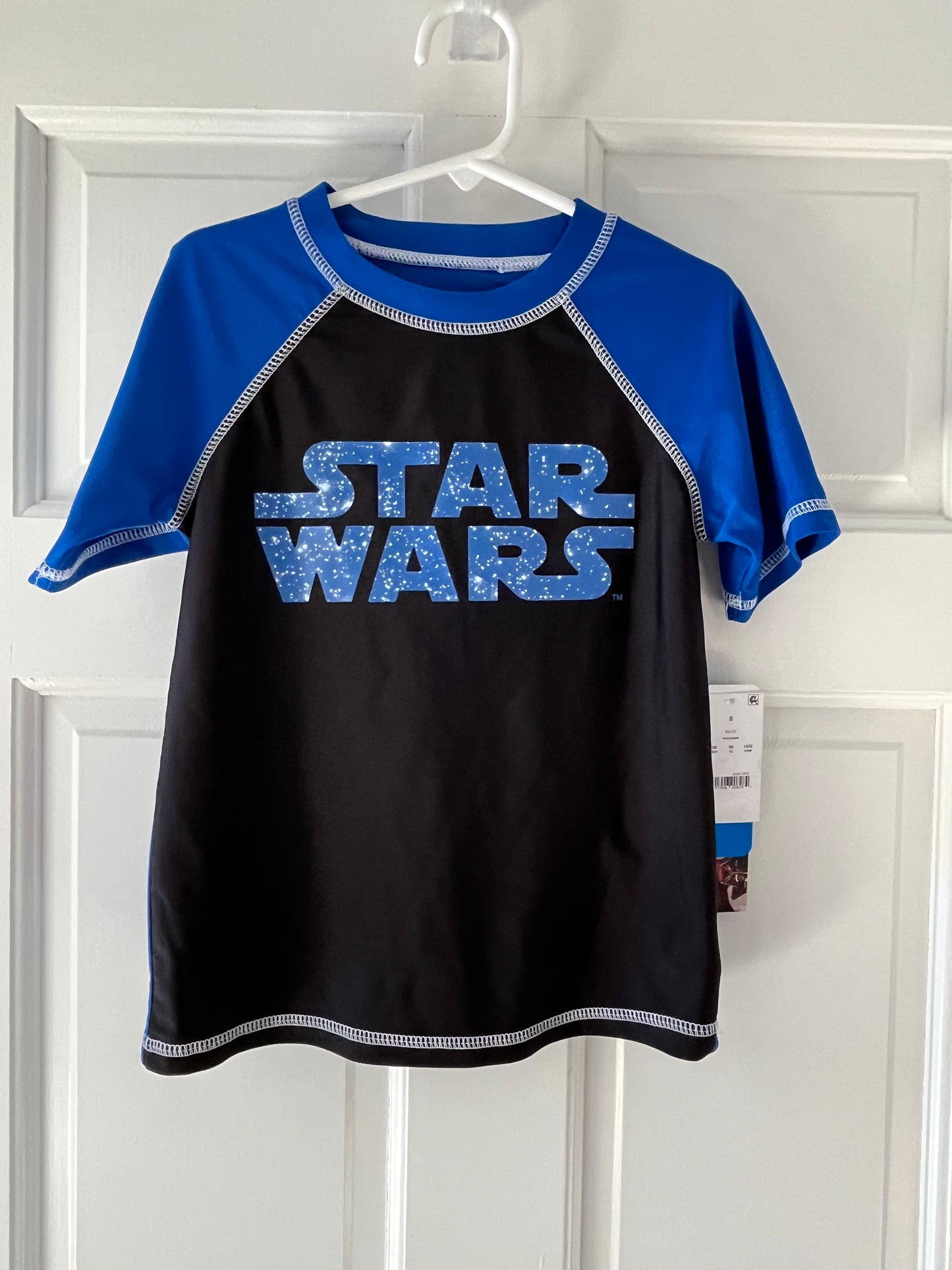PPU 45241 (Evendale/Blue Ash)  New with Tags Star Wars Boys Swim Shirt size Small