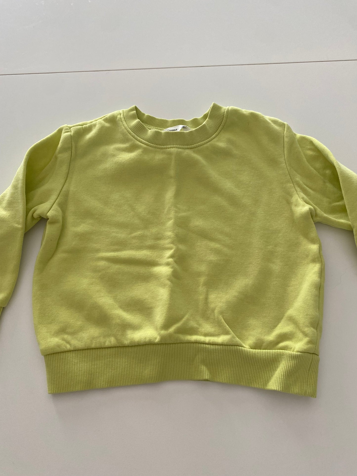 #117-Girls 2T, H&M bright green sweatshirt, VGUC