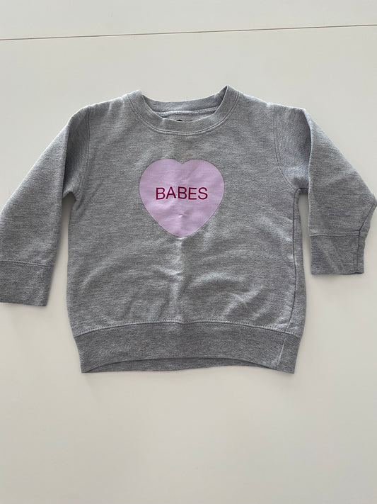#117-Girls 2T, The Wishing Elephant ‘Babes’ Heart Sweatshirt, GUC