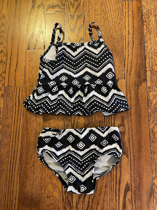 Carters baby girl size 12m black and white swimsuit
