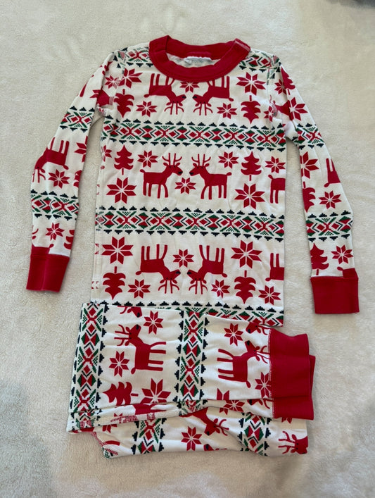 #46 Boys 4t 100 Hanna Andersson deer Christmas pajamas (tag cut but lines up with all my other 4t) euc