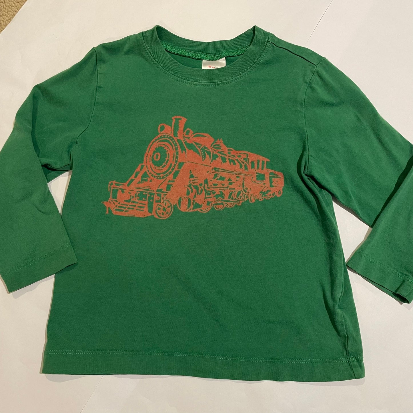 #126 Boys Hanna Andersson 100/4T Train LS Shirt GUC