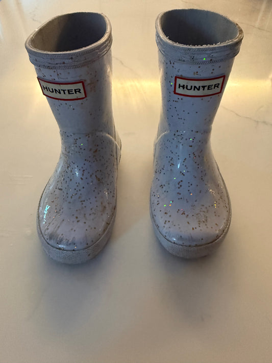 #139 Hunter Glitter rainboots 7c