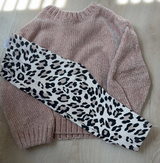 REDUCED! #49 Girls 12 months Jessica Simpson 2 piece leopard outfit VGUC