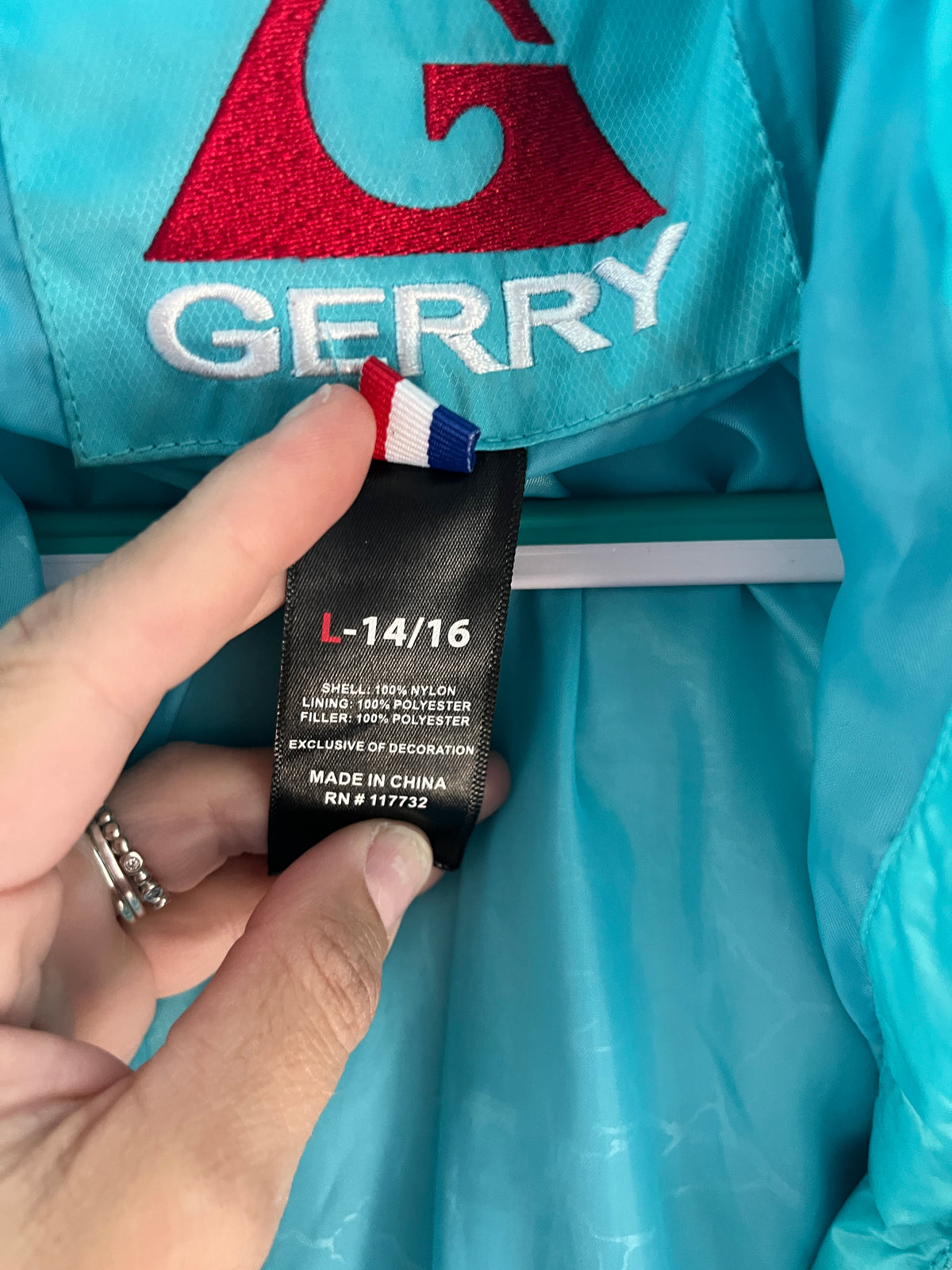 135 Girls L 14/16  LN 3 in 1 coat grey and blue