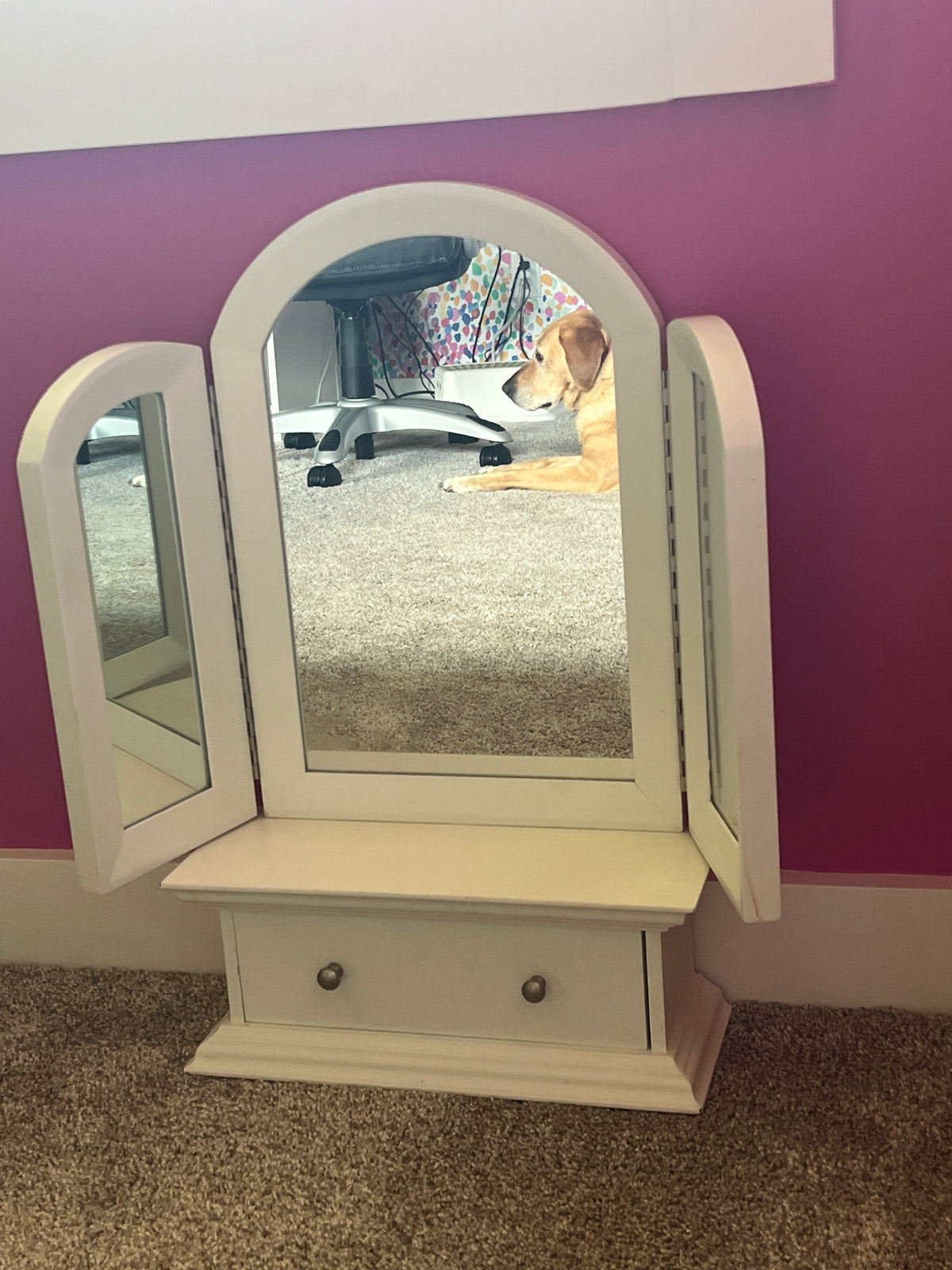 135 Mini Vanity mirror with drawer