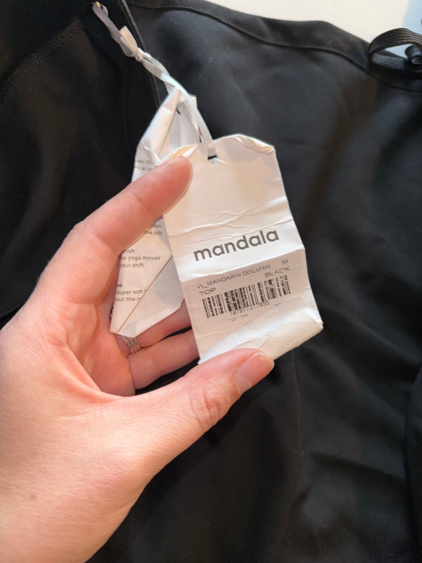 Seller 106: REDUCED Womens M Mandala Black Srub Set (Dolman Top + Joggers) NWTish