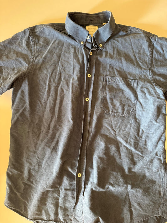 REDUCED #92 Men’s large L navy blue button up collar t shirt