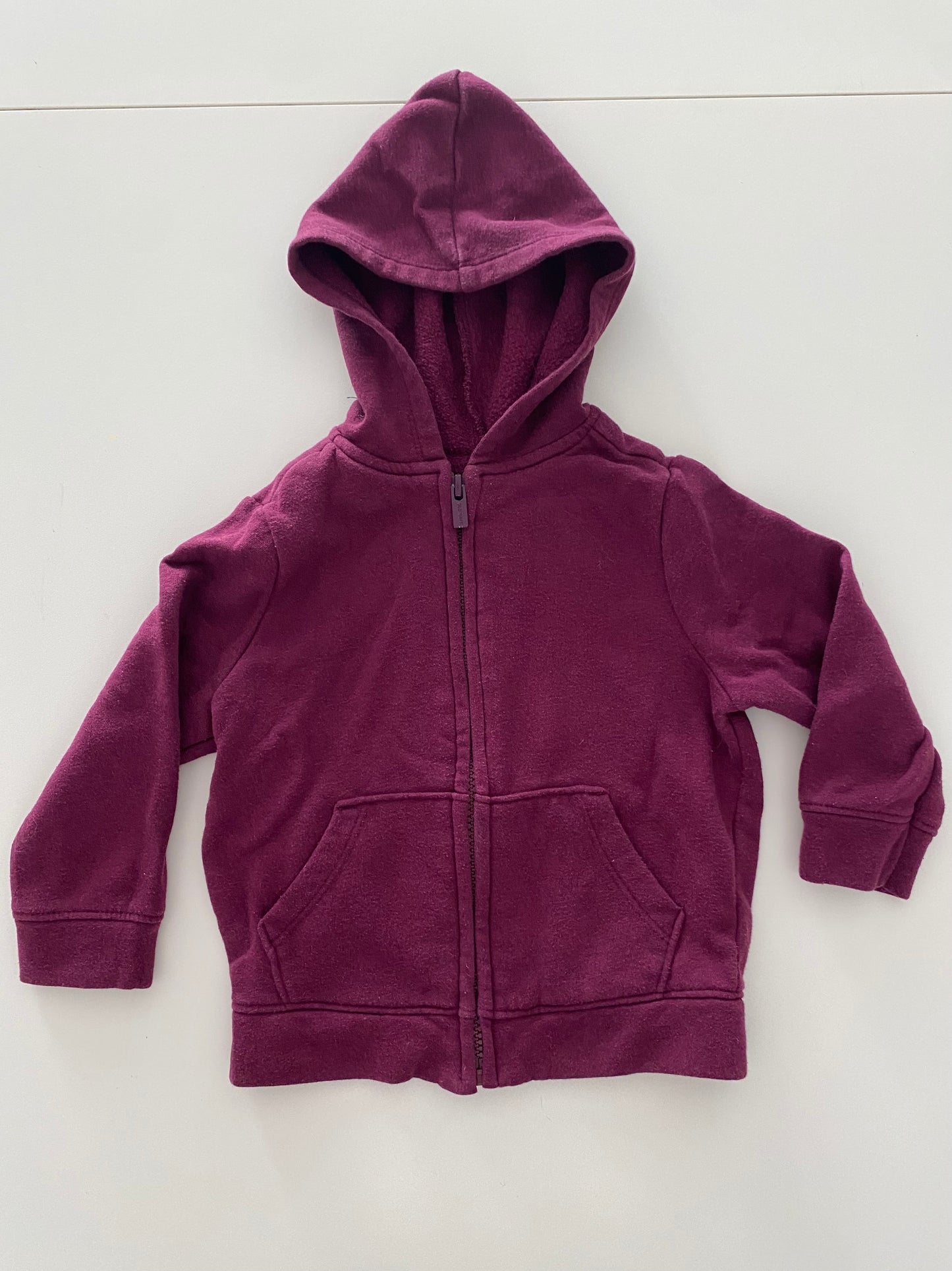 #117-Girls 24M, Old Navy Plum Full Zip Sweatshirt, VGUC