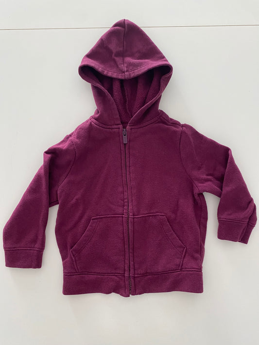 #117-Girls 24M, Old Navy Plum Full Zip Sweatshirt, VGUC