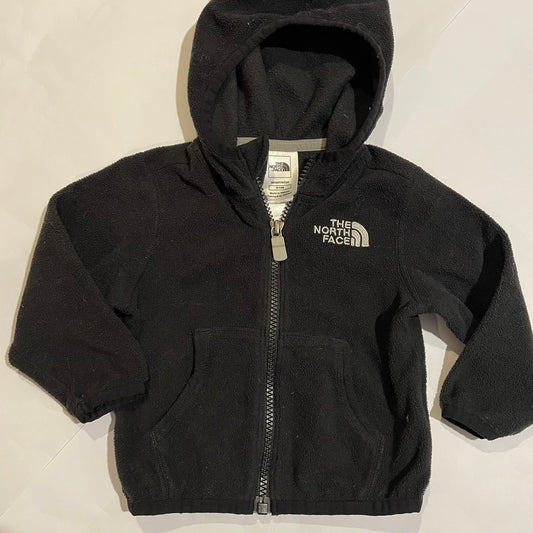 #126 The North Face 6-12M Fleece Jacket Black GUC