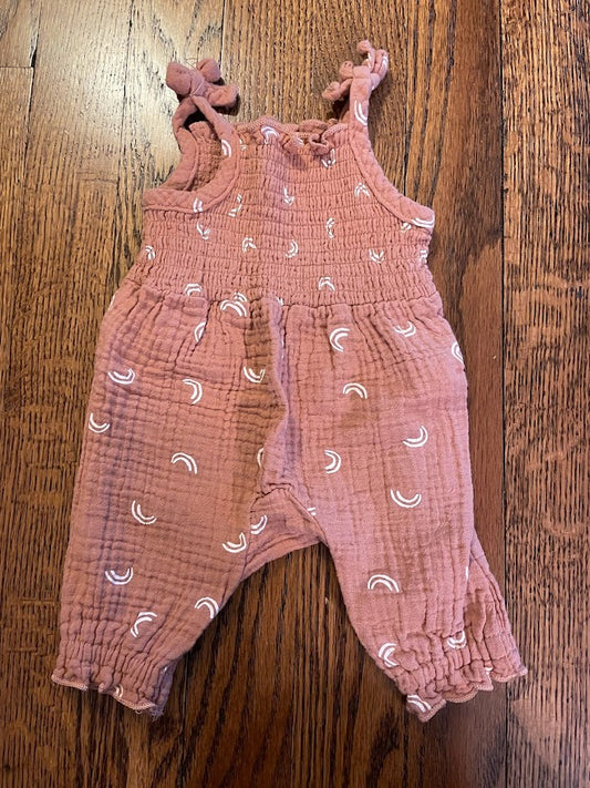 Grayson Mini baby girls size NB Muslin Smocked Rainbow Pants Jumpsuit