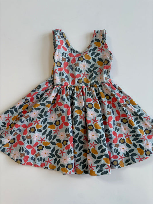 Seller #105 - Size 2T Girls Lizzie Floral Alice and Ames Dress GUC