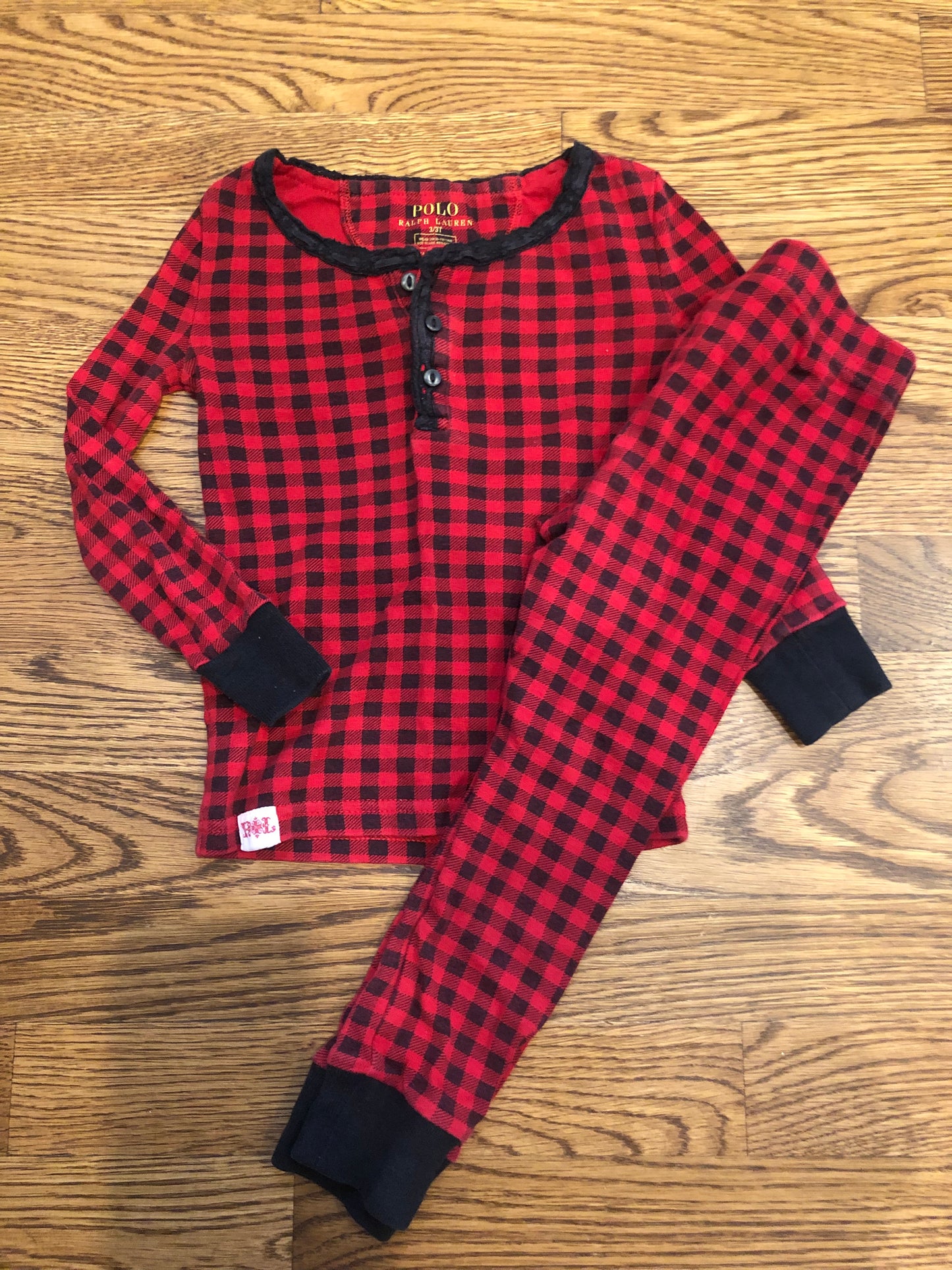 Ralph Lauren Polo 3T Christmas Pajamas girl