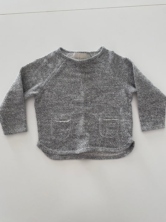 #117-Girls 3T, Buho Gray Sweater, EUC,*reduced*