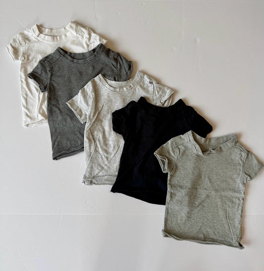 #190 REDUCED Honest 3-6m 5-Pack Tees
