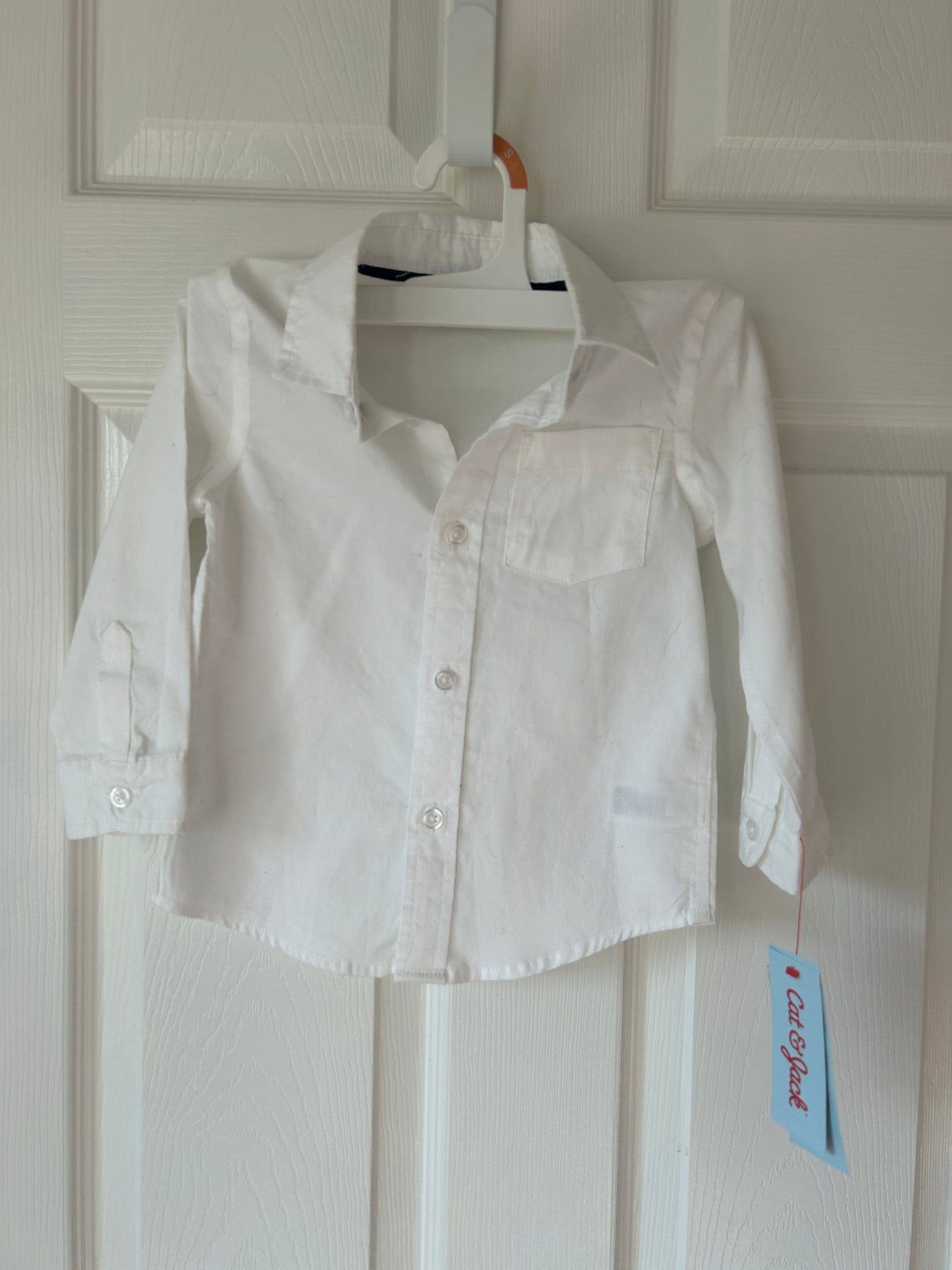 #63 NWT white button down — size 2T