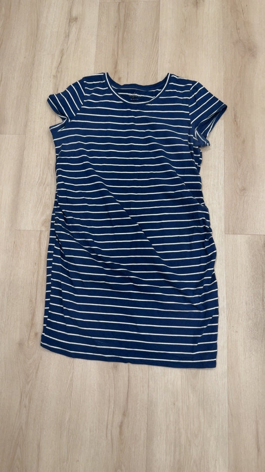 REDUCED! #49 A Glow maternity navy/white striped dress size XL VGUC